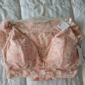 JESSICA SIMPSON BRAND NEW 2 PIECE BRALETTE WITH FLIRTY HIPSTER SIZE S